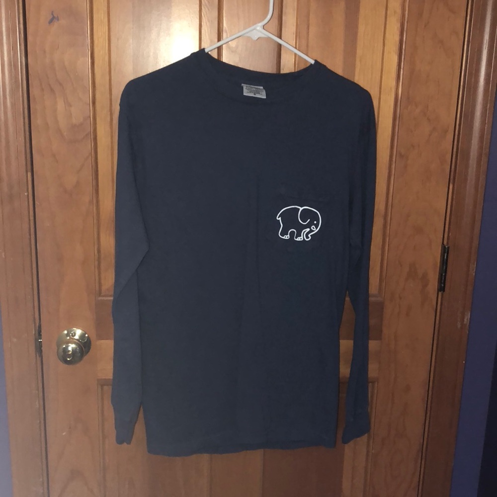 Navy Paisley Ivory Ella long Sleeve T